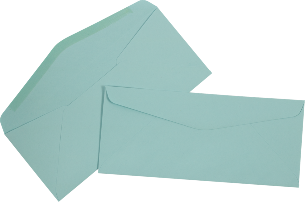 Pastel Blue 24lb #10 Window Envelopes (4 1/8 x 9 1/2)