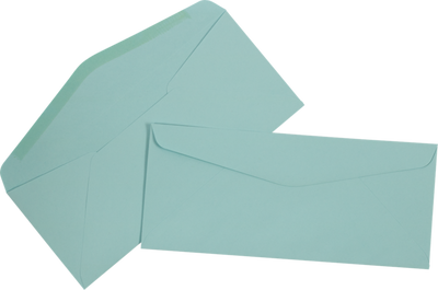 Pastel Blue 24lb #10 Window Envelopes (4 1/8 x 9 1/2)
