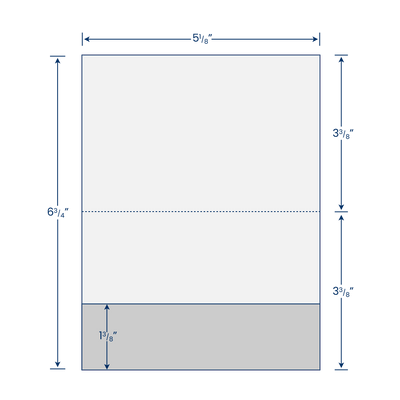 White Smooth 150lb 5 1/8 x 3 3/8 One Pocket Landscape Photo Holders with 1 3/8 Inch Pocket