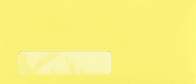 Pastel Canary Yellow 24lb #10 Window Envelopes (4 1/8 x 9 1/2)