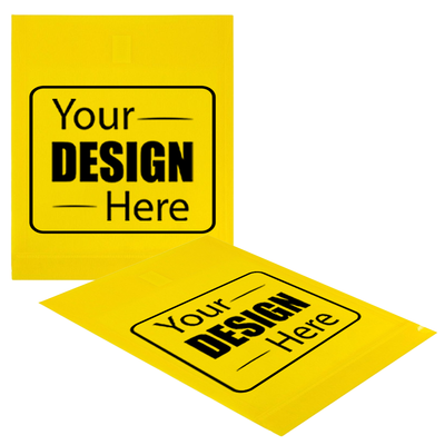 Yellow Letter Open End with 1" Expansion Plastic Envelopes (9 3/4 x 11 3/4) with Hook and Loop Closure