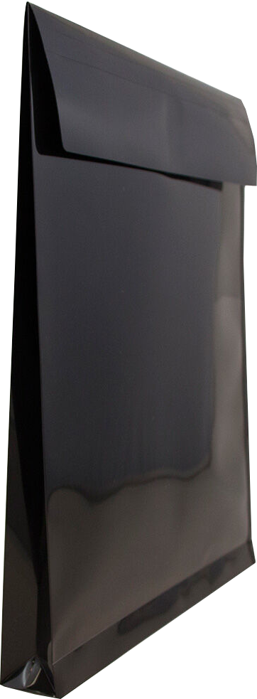 Black Letter Open End with 1" Expansion Plastic Envelopes (9 3/4 x 11 3/4) with Hook and Loop Closure