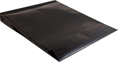 Black Letter Open End with 1" Expansion Plastic Envelopes (9 3/4 x 11 3/4) with Hook and Loop Closure