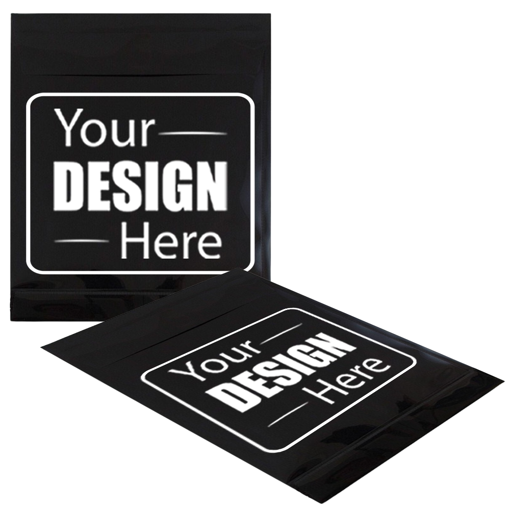 Black Letter Open End with 1" Expansion Plastic Envelopes (9 3/4 x 11 3/4) with Hook and Loop Closure