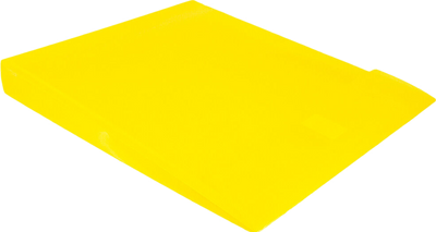 Yellow Letter Open End with 1" Expansion Plastic Envelopes (9 3/4 x 11 3/4) with Hook and Loop Closure