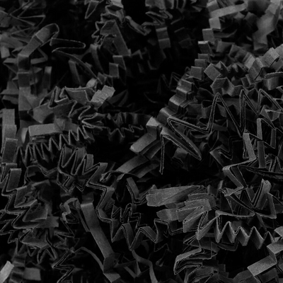 Black Crinkle Cut Shred Tissue Paper - 2oz