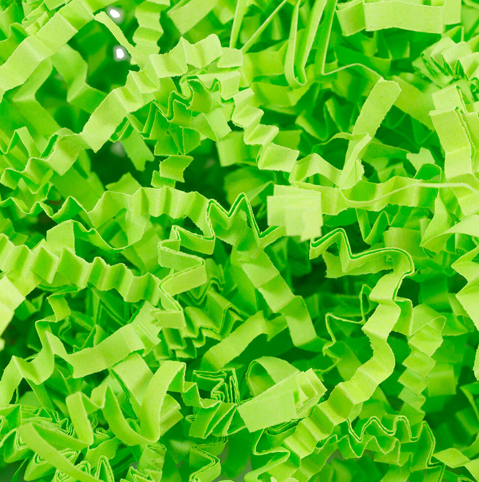 Lime Green Crinkle Cut Shred Tissue Paper - 2oz