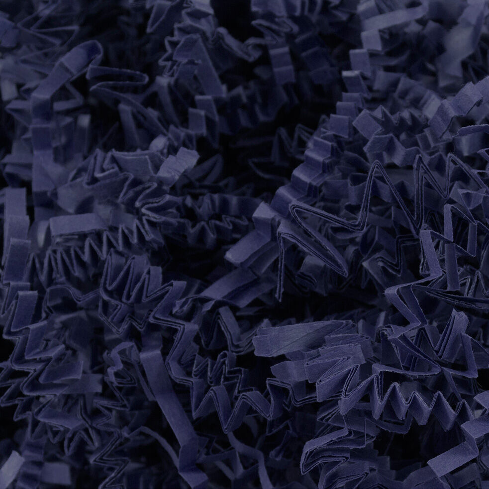 Navy Blue Crinkle Cut Shred Tissue Paper - 2oz