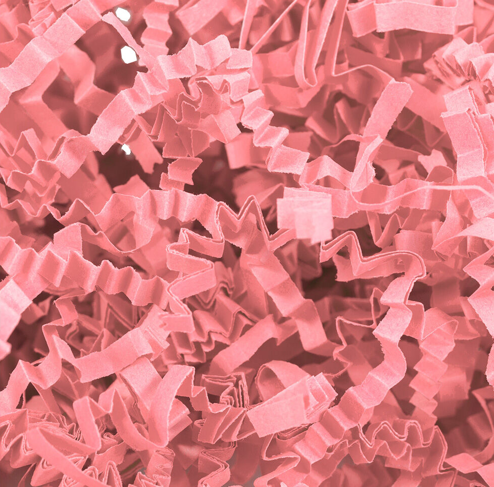Pink Crinkle Cut Shred Tissue Paper - 2oz