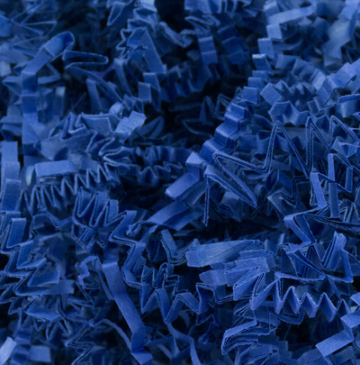 Presidential Blue Crinkle Cut Shred Tissue Paper - 2oz