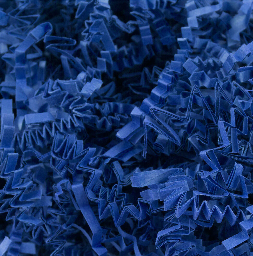 Presidential Blue Crinkle Cut Shred Tissue Paper - 2oz