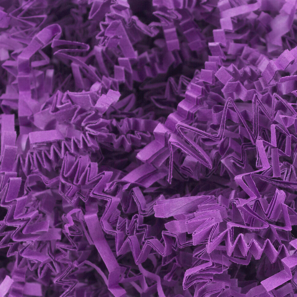 Purple Crinkle Cut Shred Tissue Paper - 2oz