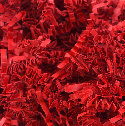 Red Crinkle Cut Shred Tissue Paper - 2oz