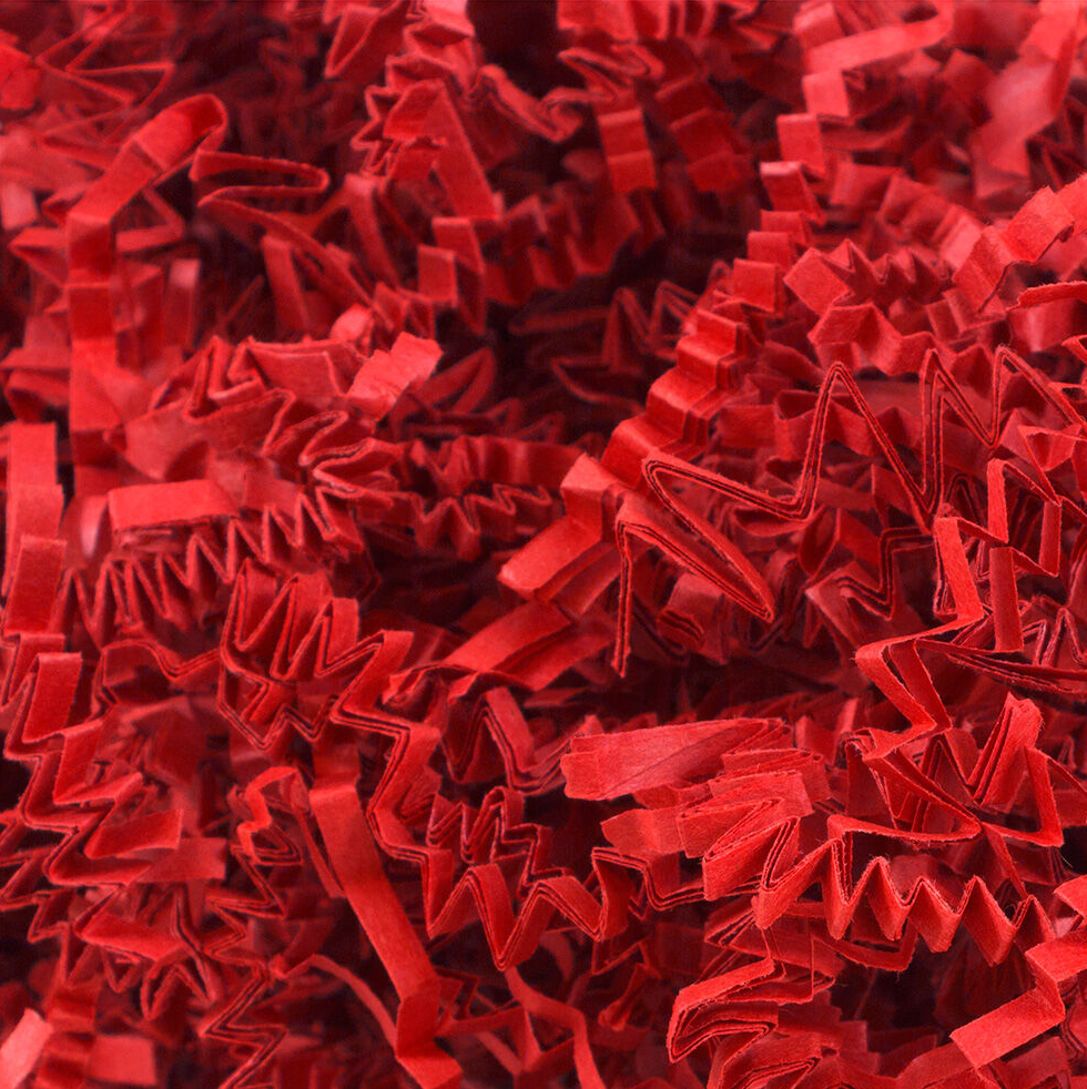 Red Crinkle Cut Shred Tissue Paper - 2oz