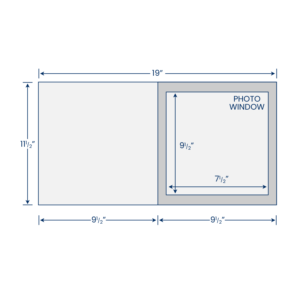 Dark Blue Linen 8 x 10 Portrait Photo Holder
