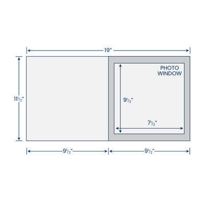 Dark Blue Linen 8 x 10 Portrait Photo Holder