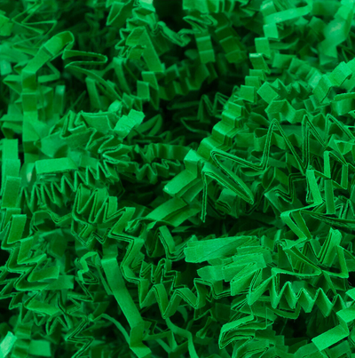 Green Crinkle Cut Shred Tissue Paper - 2oz