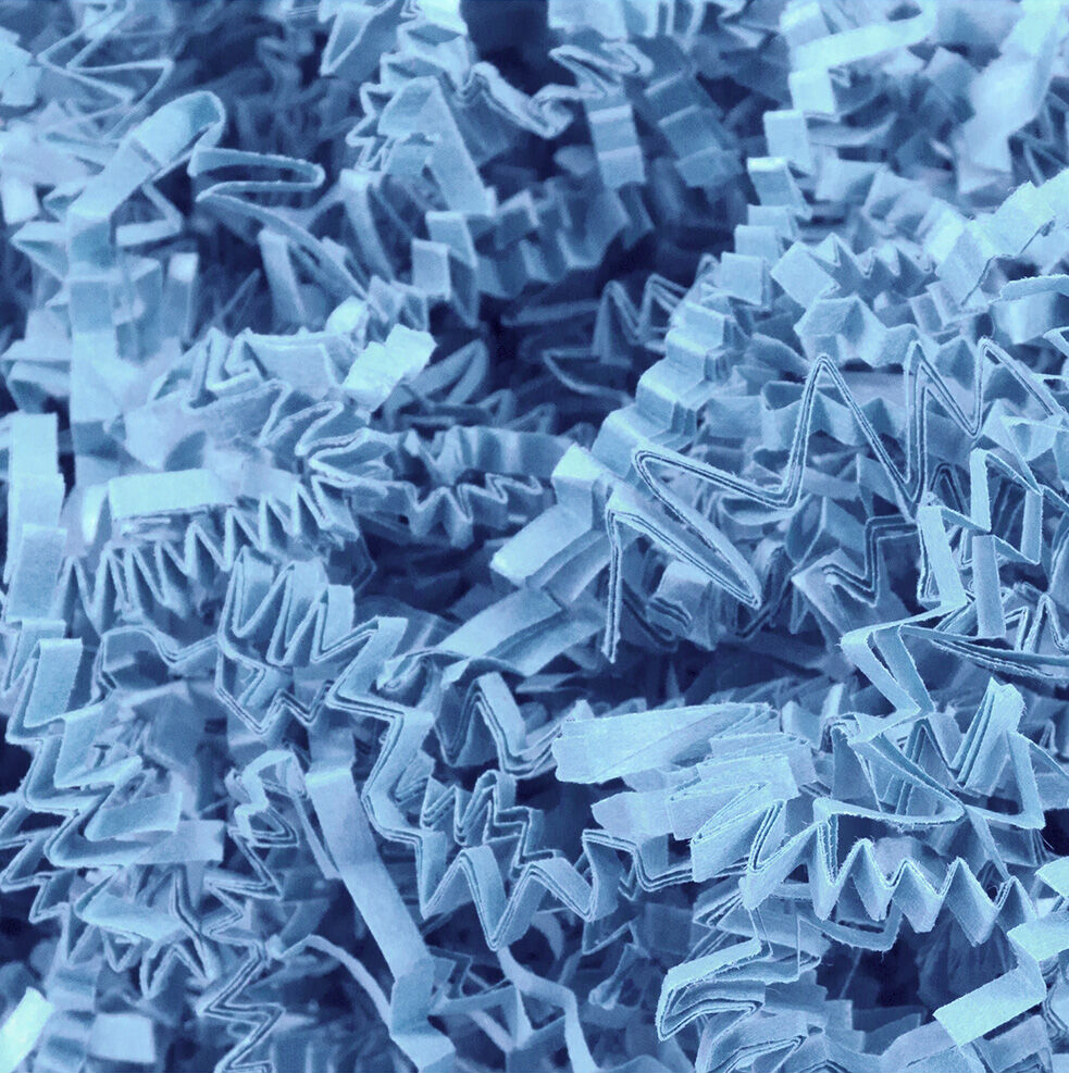 Baby Blue Crinkle Cut Shred Tissue Paper - 2oz