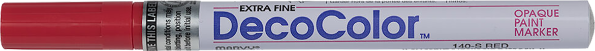 Red Opaque Extra Fine Line Paint Marker
