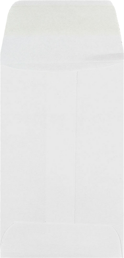 White 24lb #1 Coin Envelopes (2 1/4 x 3 1/2)