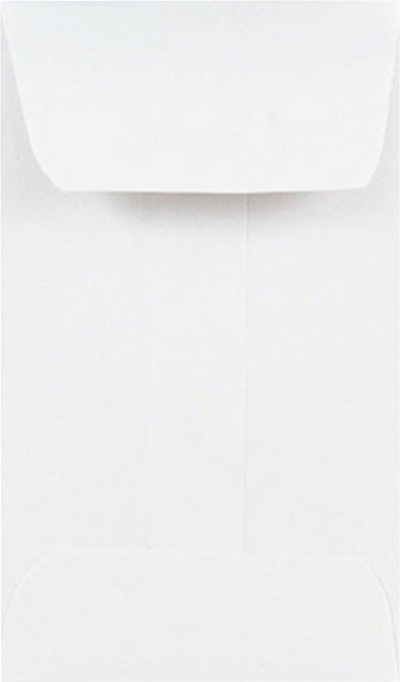 White 24lb #1 Coin Envelopes (2 1/4 x 3 1/2)