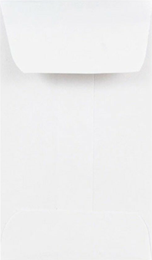 White 24lb #1 Coin Envelopes (2 1/4 x 3 1/2)