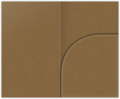 Brown Paper Bag Smooth 90lb 2 3/4 x 4 1/2 One Curved Pocket Key Card Holders with 3 Inch Pocket