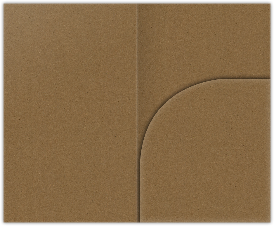 Brown Paper Bag Smooth 90lb 2 3/4 x 4 1/2 One Curved Pocket Key Card Holders with 3 Inch Pocket