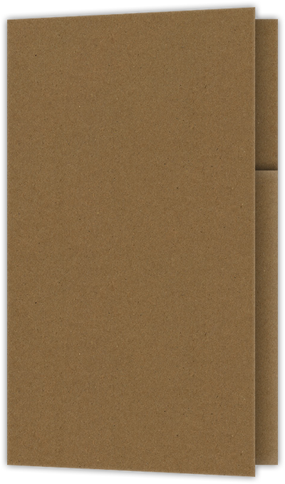Brown Paper Bag Smooth 90lb 2 3/4 x 4 1/2 One Curved Pocket Key Card Holders with 3 Inch Pocket