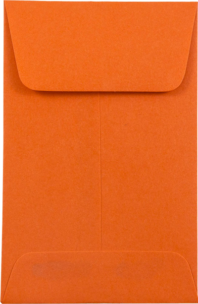Mandarin Orange 32lb #1 Coin Envelopes (2 1/4 x 3 1/2)