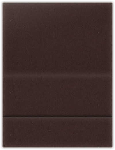 Hot Fudge Vellum 100lb 5 1/8 x 3 3/8 One Pocket Landscape Photo Holders with 1 3/8 Inch Pocket
