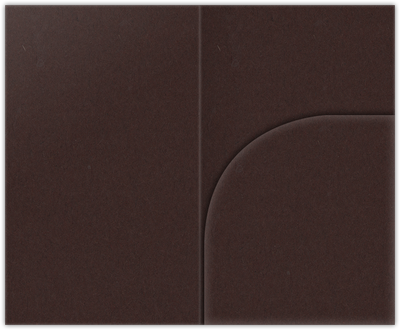 Hot Fudge Vellum 100lb 2 3/4 x 4 1/2 One Curved Pocket Key Card Holders with 3 Inch Pocket