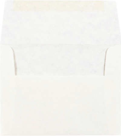 White Parchment 24lb A2 Invitation Envelopes (4 3/8 x 5 3/4)