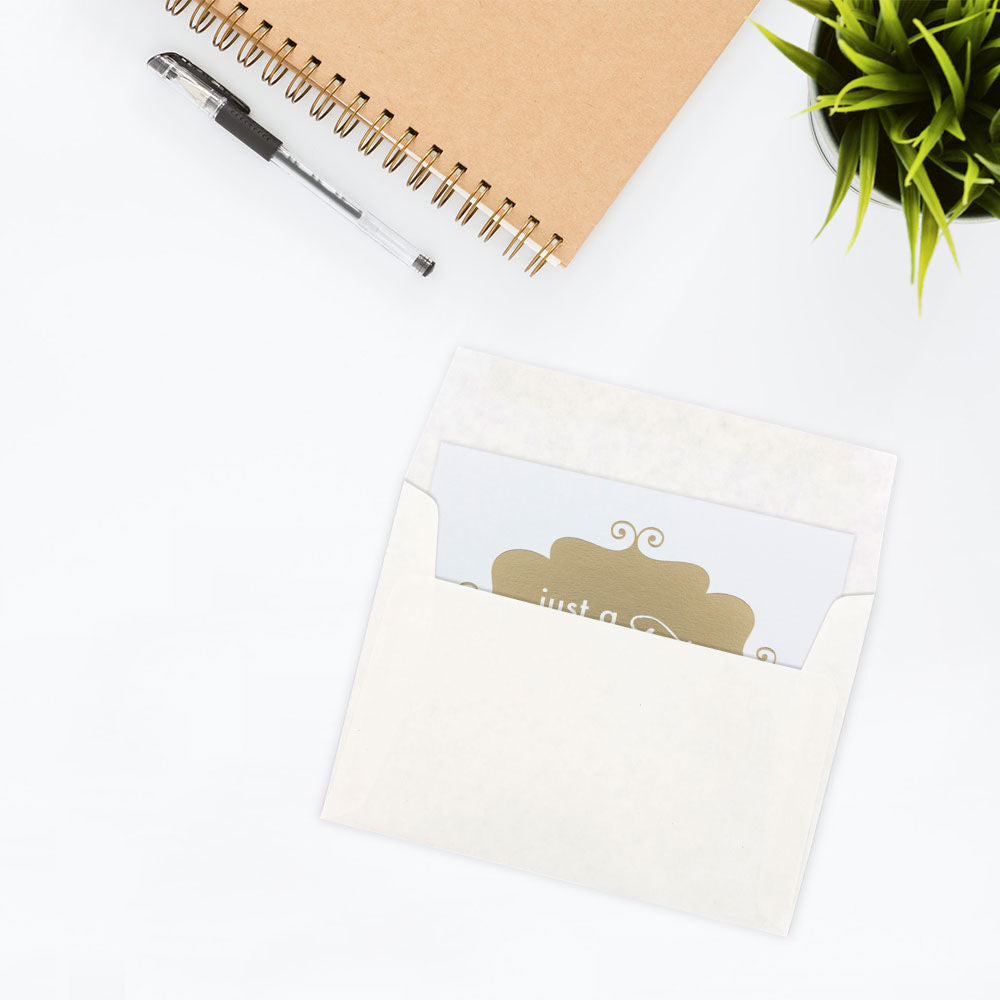 White Parchment 24lb A7 Invitation Envelopes (5 1/4 x 7 1/4)
