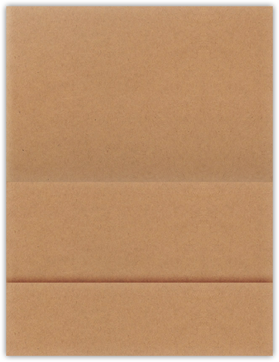 Jute Vellum 80lb 5 1/8 x 3 3/8 One Pocket Landscape Photo Holders with 1 3/8 Inch Pocket
