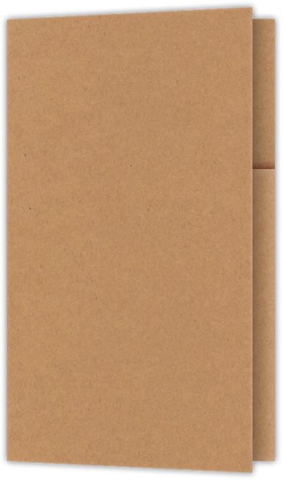 Jute Vellum 80lb 2 3/4 x 4 1/2 One Curved Pocket Key Card Holders with 3 Inch Pocket