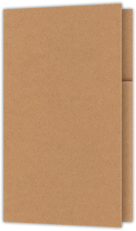 Jute Vellum 80lb 2 3/4 x 4 1/2 One Curved Pocket Key Card Holders with 3 Inch Pocket