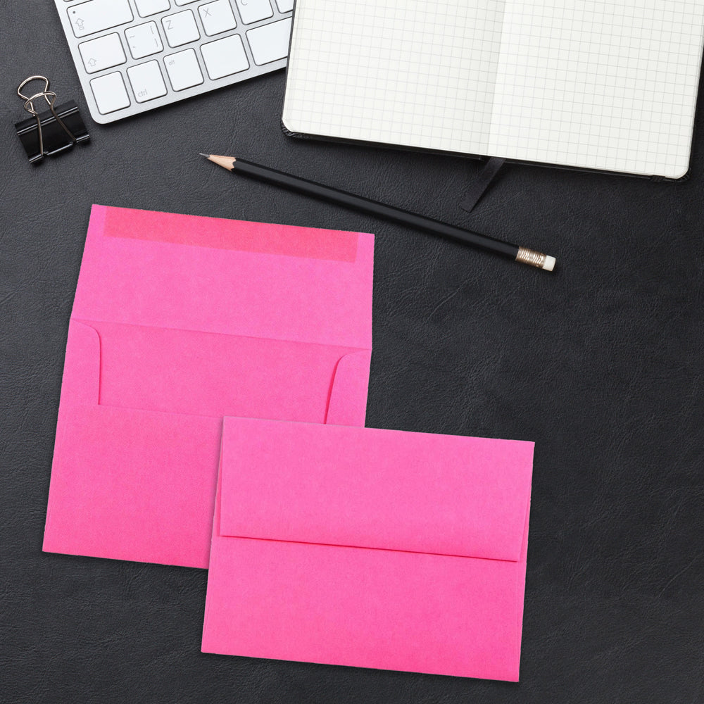 Fuchsia Pink Magenta 32lb A2 Invitation Envelopes (4 3/8 x 5 3/4)