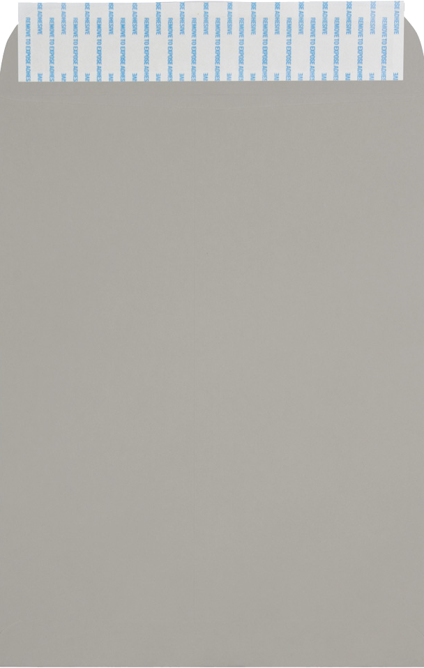 Gray Kraft 28lb 9 x 12 Open End Envelopes with Peel & Seal