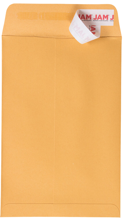 Brown Kraft 28lb 6 x 9 Open End Envelopes with Peel & Seal