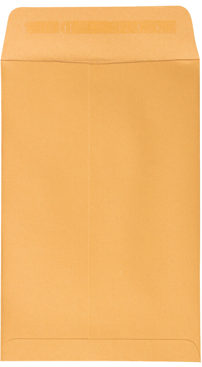Brown Kraft 28lb 6 x 9 Open End Envelopes with Peel & Seal