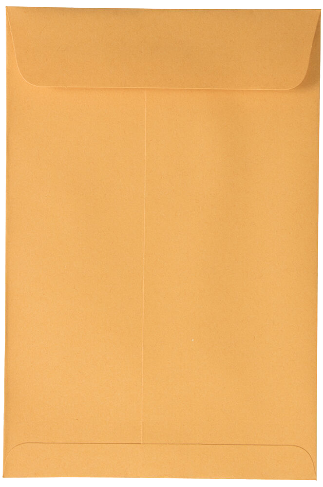 Brown Kraft 28lb 6 x 9 Open End Envelopes with Peel & Seal