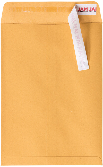 Brown Kraft 28lb 7 1/2 x 10 1/2 Open End Envelopes with Peel & Seal