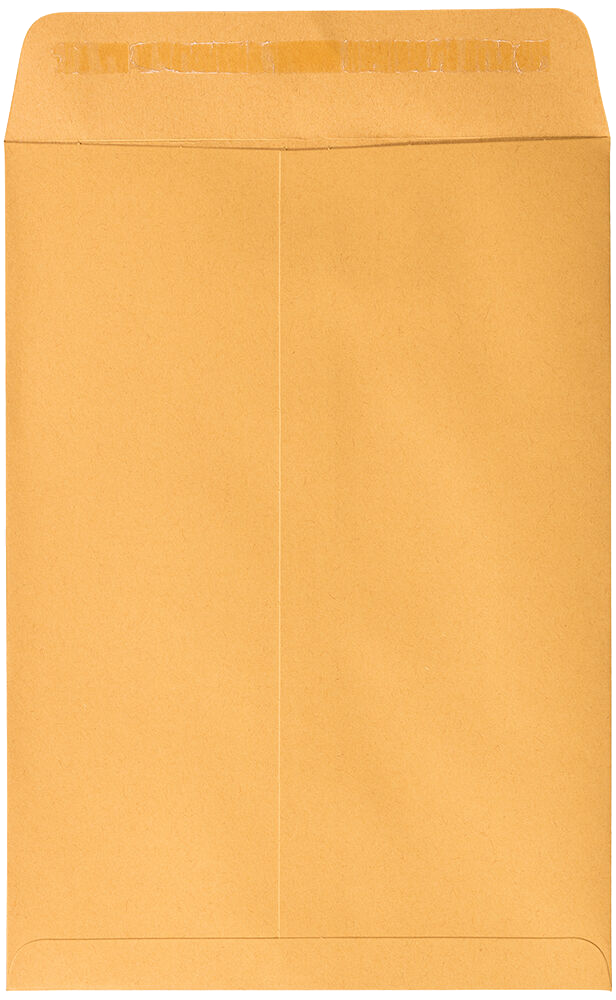 Brown Kraft 28lb 7 1/2 x 10 1/2 Open End Envelopes with Peel & Seal
