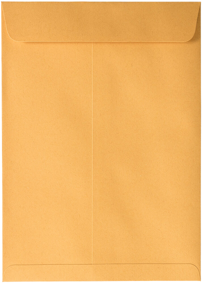 Brown Kraft 28lb 7 1/2 x 10 1/2 Open End Envelopes with Peel & Seal
