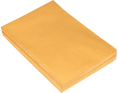 Brown Kraft 28lb 7 1/2 x 10 1/2 Open End Envelopes with Peel & Seal