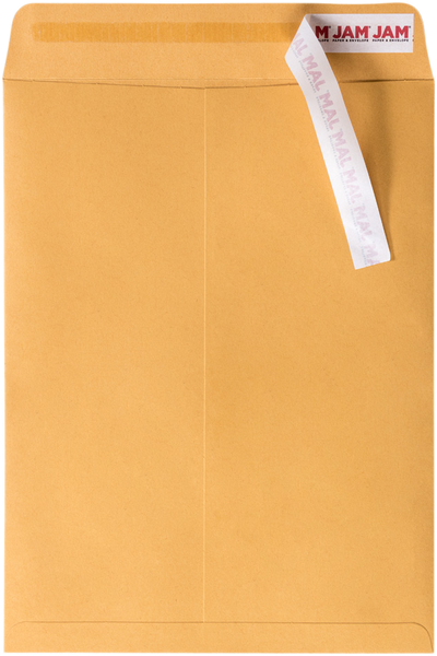 Brown Kraft 28lb 9 x 12 Open End Envelopes with Peel & Seal