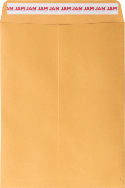 Brown Kraft 28lb 9 x 12 Open End Envelopes with Peel & Seal