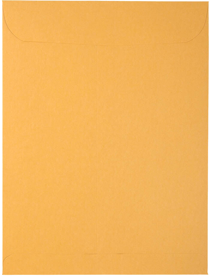 Brown Kraft 28lb 9 1/2 x 12 1/2 Open End Envelopes with Peel & Seal