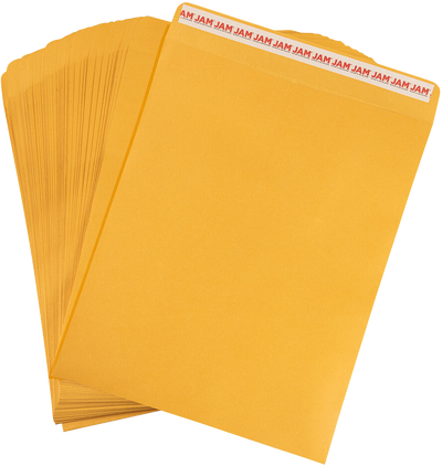 Brown Kraft 28lb 11 1/2 x 14 1/2 Open End Envelopes with Peel & Seal